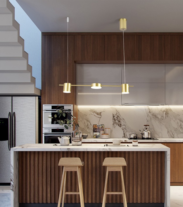 Светильник 9189/3 GOLD/ЗОЛОТО ` D750/H1500/3/LED/21W 3000-4500-6500K GERHORT SPFD13-1