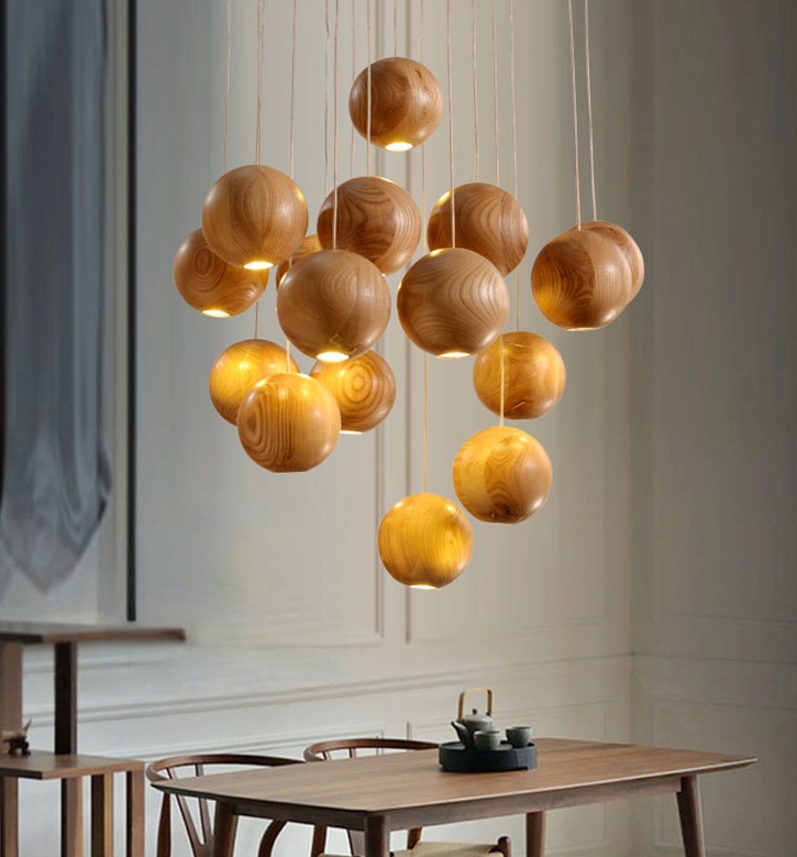 Светильник Elegant 9189/16 WOOD ` D500/H1200/16/G9/36W 4500K DZN22-12