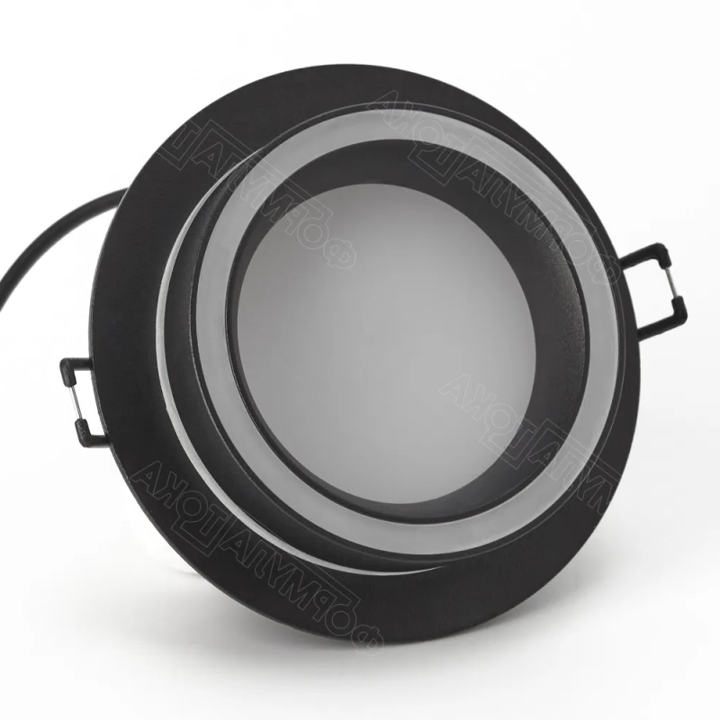 Светильник RG-DQ1503B BK ЧЕРНЫЙ D110/H56/1/G53/15W без лампы (1/50)