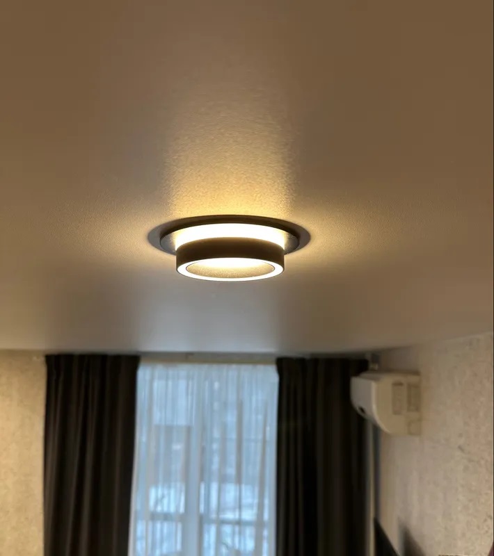 Светильник RG-DQ1503B BK ЧЕРНЫЙ D110/H56/1/G53/15W без лампы (1/50)