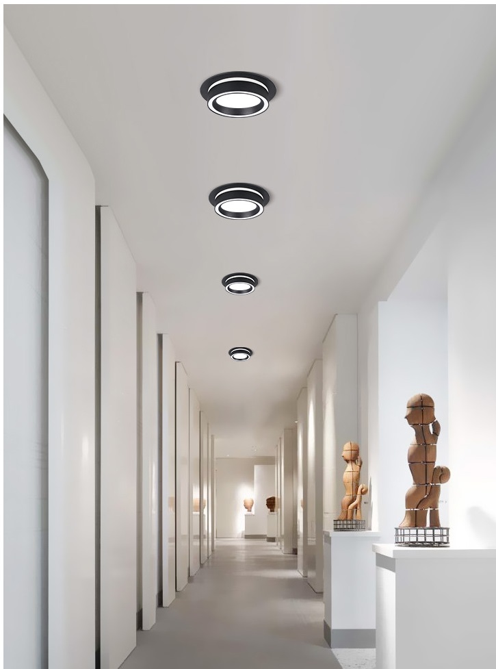 Светильник RG-DQ1503B BK ЧЕРНЫЙ D110/H56/1/G53/15W без лампы (1/50)