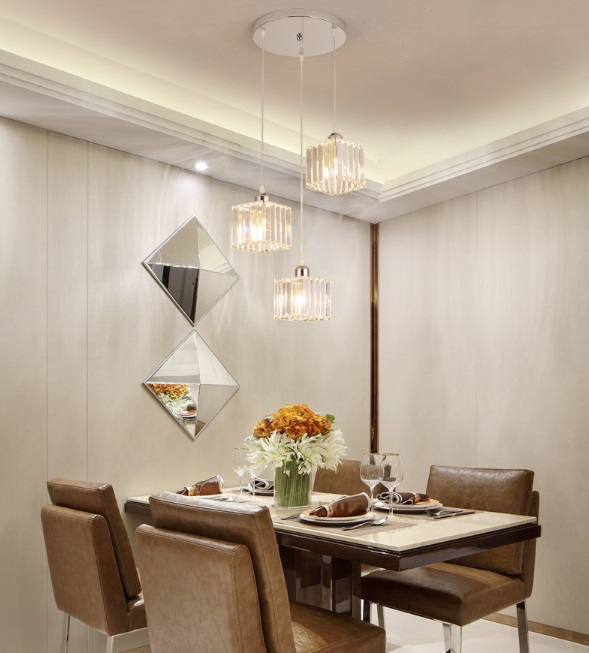 Светильник SPFD-10309 КВАДРАТ TREND CHROME ` D350/H1000/3/E27/60W без ламп (1)