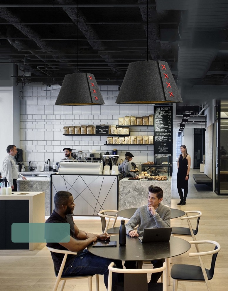 Светильник DZN-13722 ЖЁЛТЫЙ ` D330/H180+1500/1/E27/40W ECHO ACOUSTIC войлочный акустический светильн