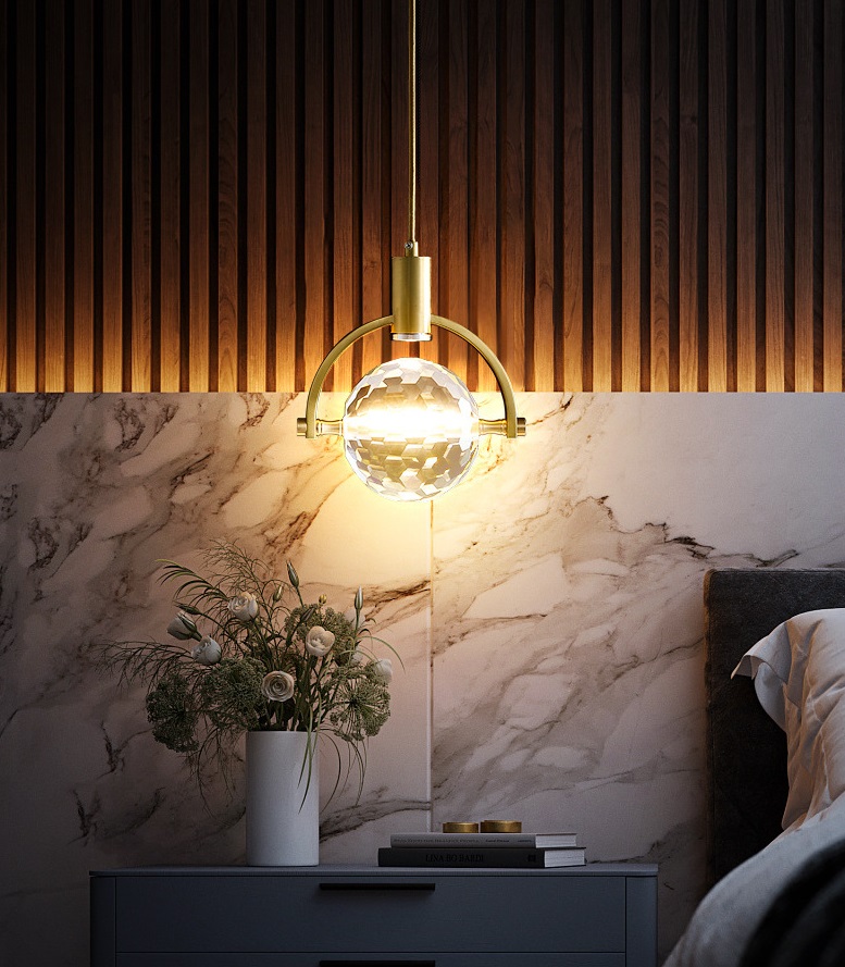 СветильникDZN-13736 ЗОЛОТАЯ БРОНЗА ` D200/H260+1500/1/LED/5W/4000K TETRIS