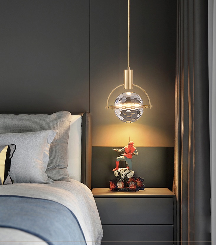 СветильникDZN-13736 ЗОЛОТАЯ БРОНЗА ` D200/H260+1500/1/LED/5W/4000K TETRIS