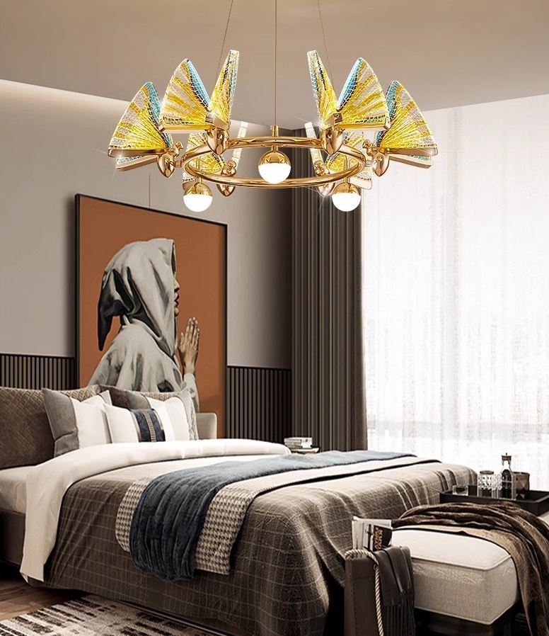 Светильник DZN-13754 ЗОЛОТО + МУЛЬТИ ` D630/H150+1500/6+4/LED+G9/30W+20W/4000K AMELIA LU