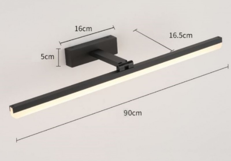 Светильник настенный ElegantLight DZN-12940 ЧЕРНЫЙ ` D900/H165/1/LED/10W/3000K