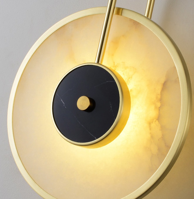 Светильник DZN2-4-68 ЗОЛОТО + ЧЕРНЫЙ МРАМОР ` D250/H500/1/LED/5W/2800K