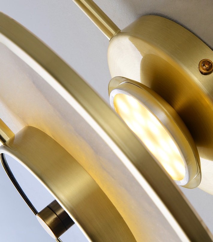 Светильник DZN2-4-68 ЗОЛОТО + ЧЕРНЫЙ МРАМОР ` D250/H500/1/LED/5W/2800K