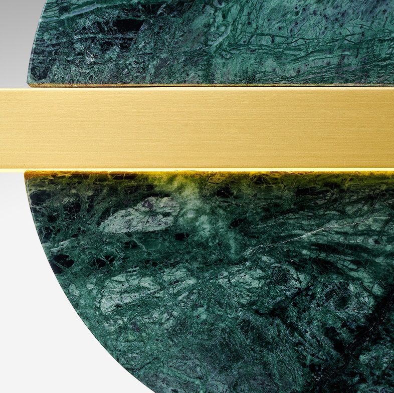 Светильник DZN-13840 ЗОЛОТО + ЗЕЛЁНЫЙ МРАМОР ` L1200/H200+1200/1/LED/.W/4000K