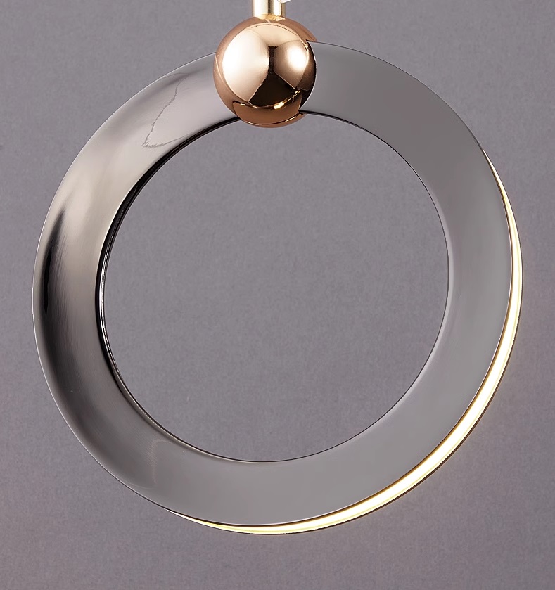 Светильник DZN-13854 ЧЕРНЫЙ + РОЗОВОЕ ЗОЛОТО ` D500/H3500/15/LED/4000K KARI ON