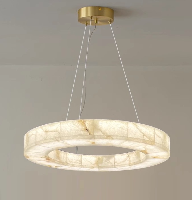 Светильник DZN-13860 БРОНЗА + МРАМОР ` D600/H70+1200/1/LED/30W UNIVERSE