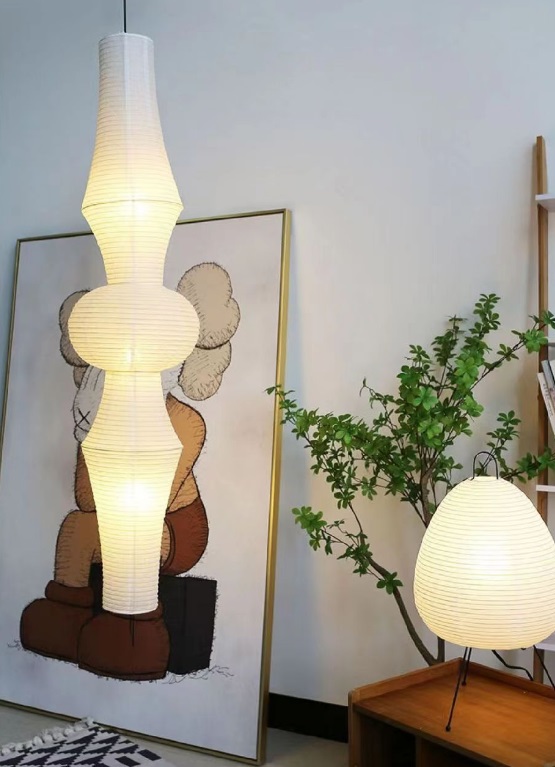 Светильник DZN-13867 БЕЛЫЙ ` D310/H1400/1/LED.W/3000K PAPER абажур из рисовой бумаги