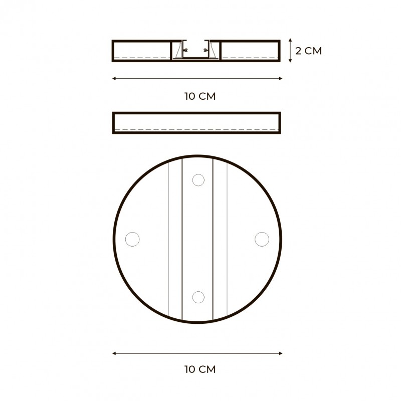 Шинопровод для трекового светильника накладной RG-GDPJ808W БЕЛЫЙ КРУГ D100mm