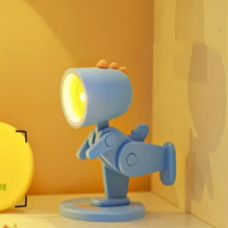 Светильник SPF-13033 СИНИЙ DINOSAUR Ночник-игрушка с фонариком светодиодный Динозаврик с мaгнитом 24