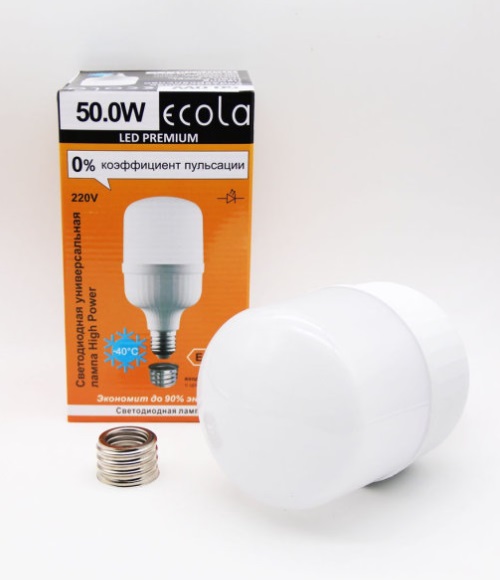 Ecola High Power LED Premium 50W 220V универс. E27/E40 (лампа) 6000K 230х140mm