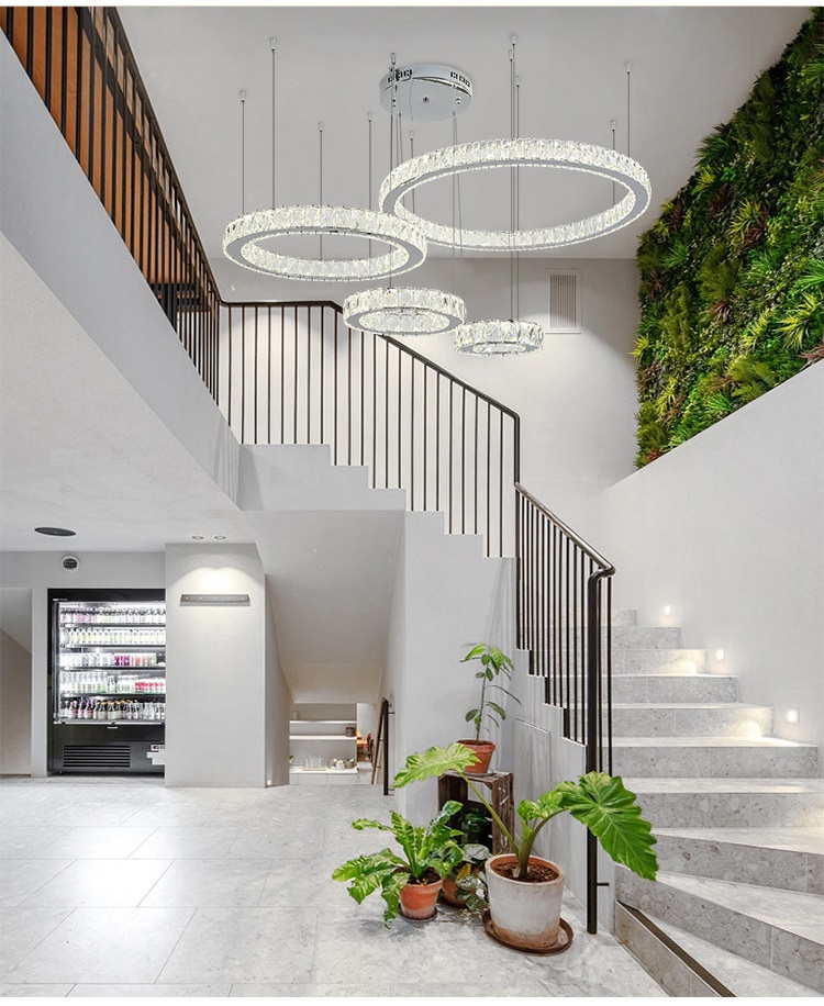 Светильник SPF-5047 CHROME/РОМ ` D600+470+260+200/H1200/4/LED/120W 2.4G RIPPLE 24-09