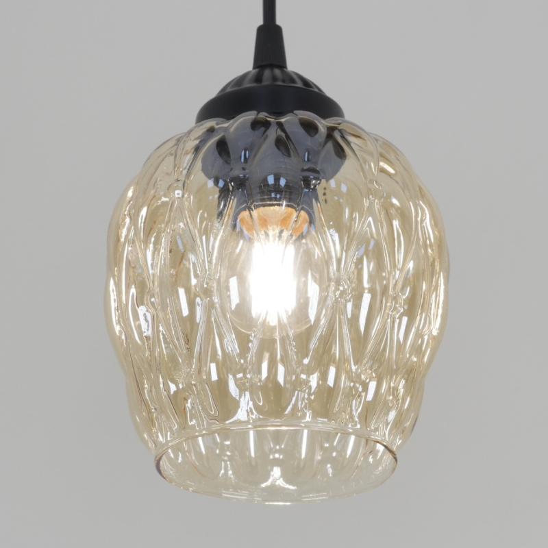 Светильник SPF-5049 ЧЕРНЫЙ / ЗОЛОТО ТОНИРОВАННОЕ ` D350/H1200/3/E27/60W SPFD