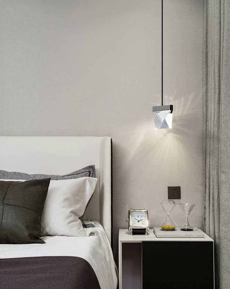 Светильник ElegantLight DZN-13056 ЧЕРНЫЙ D100/H1500/1/LED/4500K FACETED-STONE