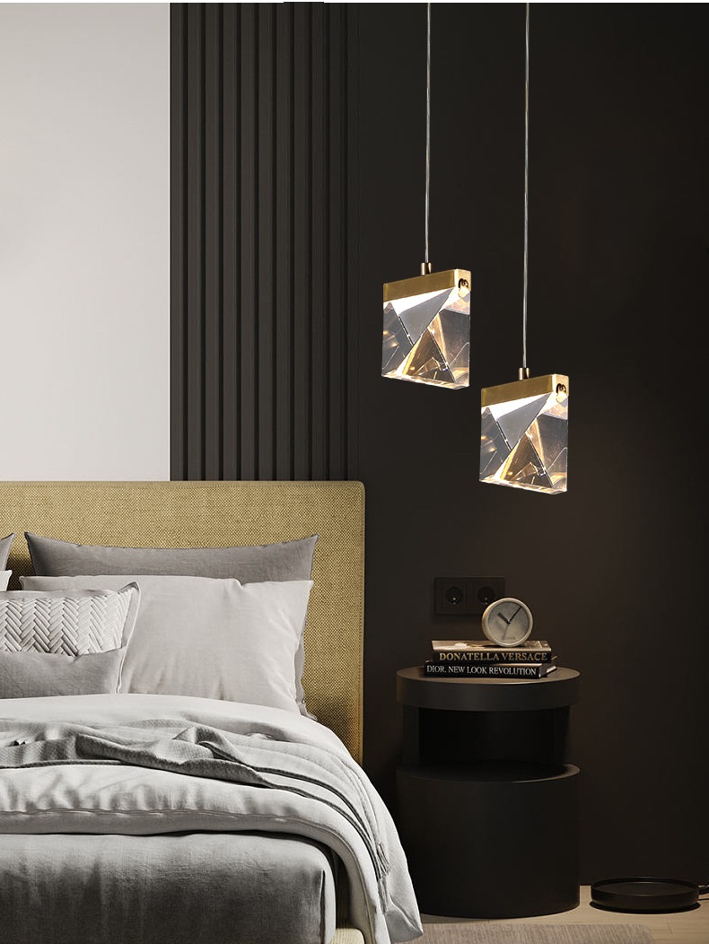 Светильник ElegantLight DZN-13057 ЗОЛОТО D100/H1500/1/LED/4500K FACETED-STONE