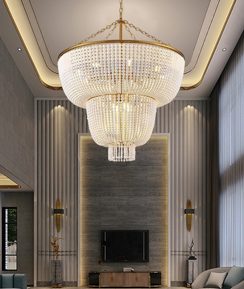 Светильник DZN-14054 ЗОЛОТАЯ БРОНЗА / БЕЛЫЙ МАТОВЫЙ ` D800/H940+700/9/E14/60W BOUVI