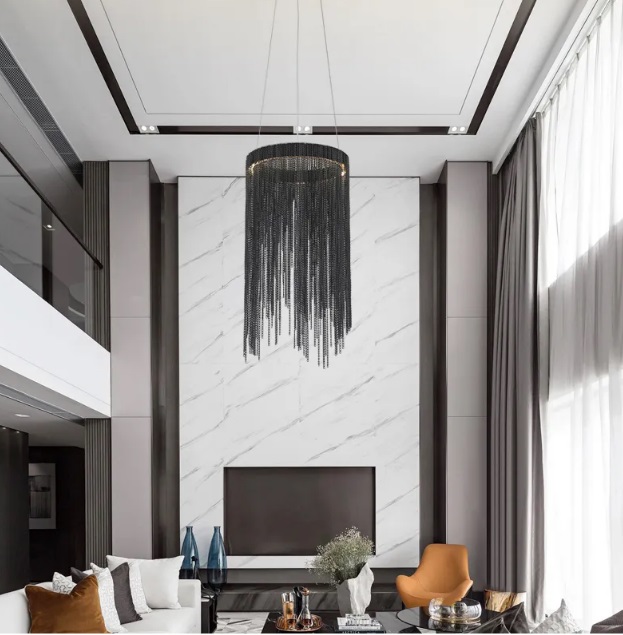 Светильник подвесной SAPFIR SPF-11166 ЧЕРНЫЙ ` D200*335/H1500/1/LED/15W/3000-6500K COVER