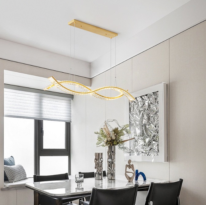 Светильник подвесной светодиодный ElegantLight DZN-11177 ЗОЛОТО ` D800*250/H2000/2/LED/50W/3000-6500