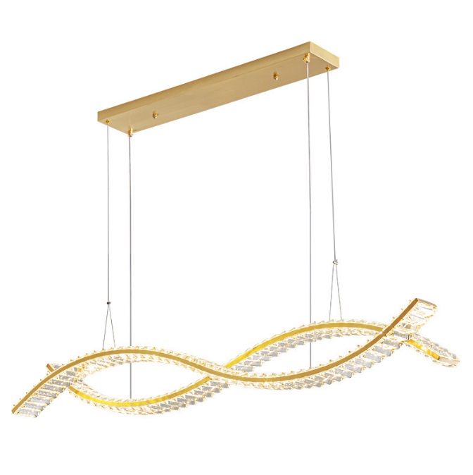 Светильник подвесной светодиодный ElegantLight DZN-11177 ЗОЛОТО ` D800*250/H2000/2/LED/50W/3000-6500