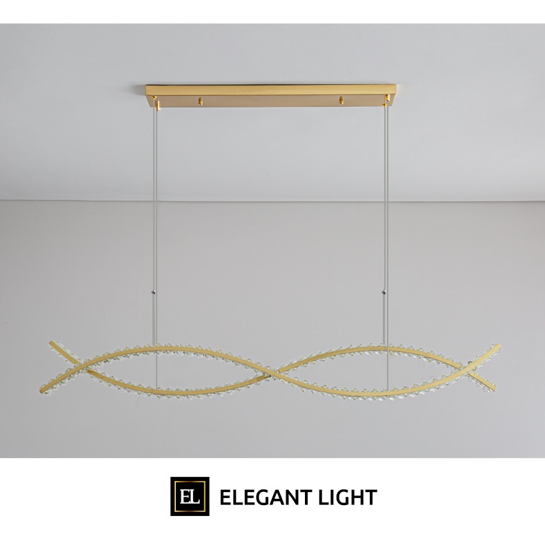 Светильник подвесной светодиодный ElegantLight DZN-11177 ЗОЛОТО ` D800*250/H2000/2/LED/50W/3000-6500