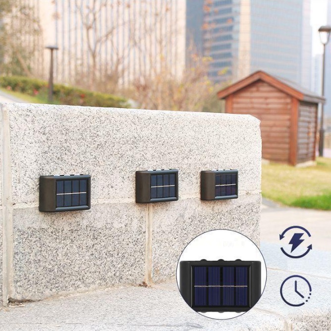 Светильник настенный YD2308 D100*55/H23/10/LED/3000K IP65 на солнечной батарее с датчиком движения