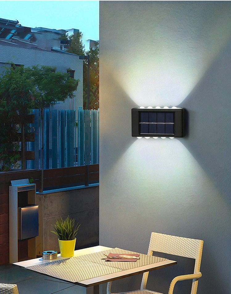 Светильник настенный YD2308 D100*55/H23/10/LED/3000K IP65 на солнечной батарее с датчиком движения