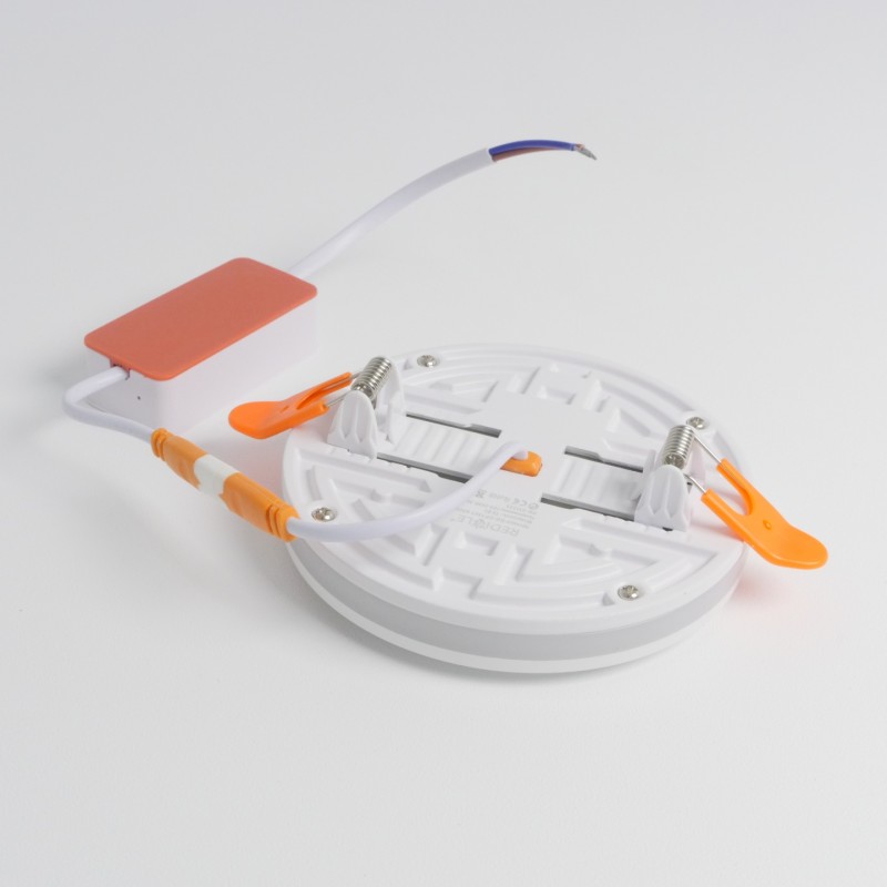 Светильник RG-UP1801 БЕЛЫЙ D120/H15/1+1/LED/18W/4000K с доп. торцевой подсветкой и с регулируемым мо