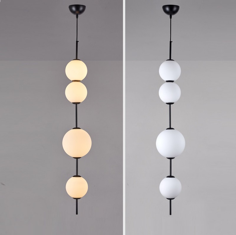 Светильник DZN-5270 BLACK / ЧЕРНЫЙ ` D200*1030/H1200/4/LED/20W/4000K (120+120+120+150mm) BAALL2 24-0