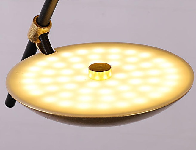 Светильник DZN-8468 ЧЕРНЫЙ+ЗОЛОТО ФОЛЬГА ` D400/H1200/1/LED/18W/3000K GOLD-TINFOIL 23-09