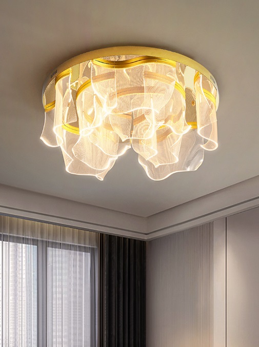 Светильник потолочный ElegantLight DZN-11301 ЗОЛОТО ` D500/H240/12/LED/44W/4200K SPRAY акрил с точка