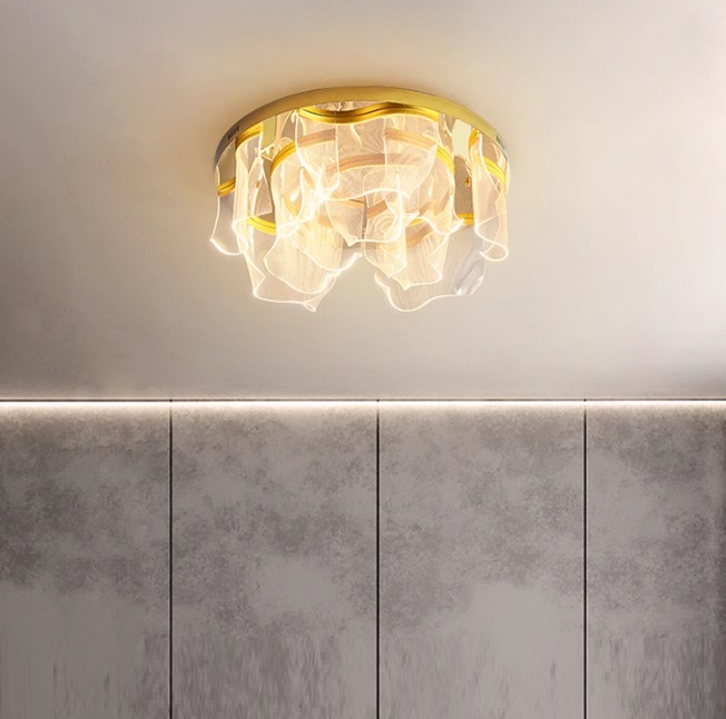 Светильник потолочный ElegantLight DZN-11301 ЗОЛОТО ` D500/H240/12/LED/44W/4200K SPRAY акрил с точка