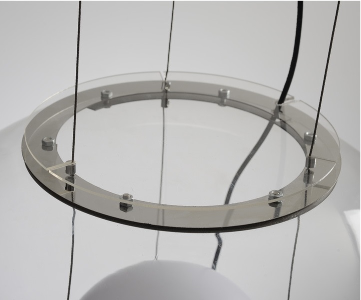 Светильник подвесной ElegantLight DZN-11312 РОМ/ПРОЗРАЧНЫЙ ` D400/H350+1500/1/LED/10W/4500K Big One