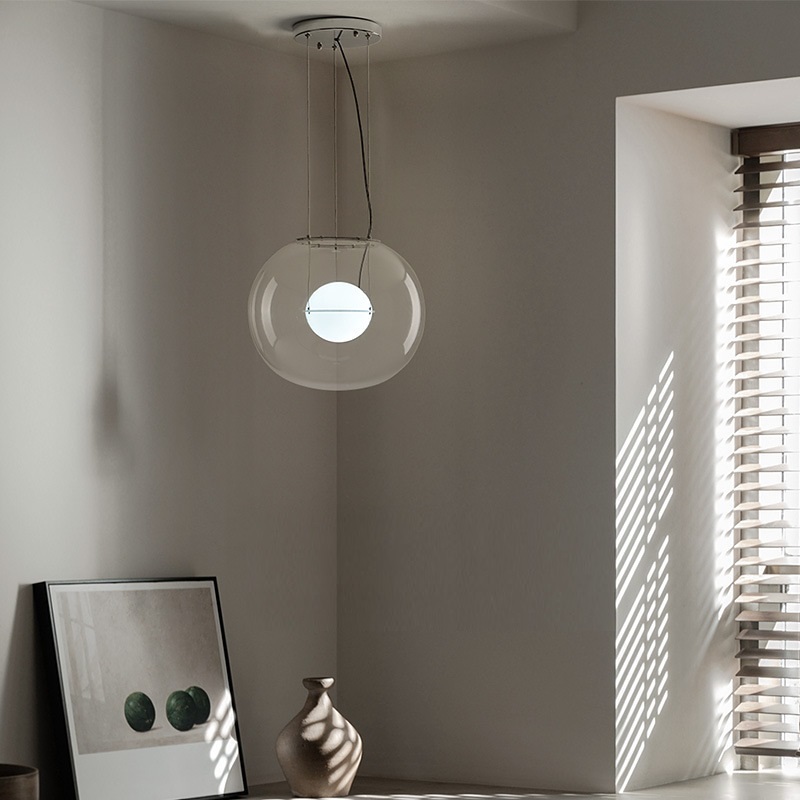 Светильник подвесной ElegantLight DZN-11312 РОМ/ПРОЗРАЧНЫЙ ` D400/H350+1500/1/LED/10W/4500K Big One