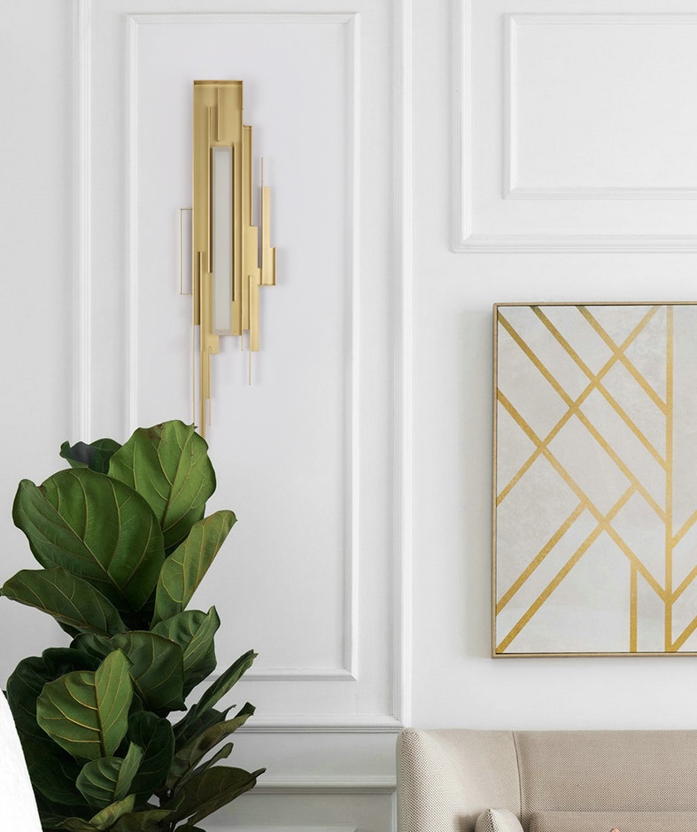 Светильник DZN-13307 ЗОЛОТО ` D200/H800/1/LED/8W/4500K (аналог 65506)