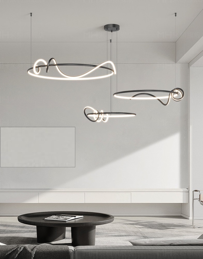 Светильник DZN-13327 ЧЕРНЫЙ ` D800+600+500/H1500/3/LED/75W/4500K RAFFEL