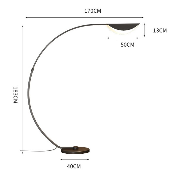Светильник DZN-13348 ЧЕРНЫЙ ` D1700/H1800/1/E27/15W PARABOLE 24-11