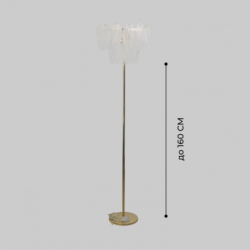 Светильник напольный ElegantLight DZN-5326 GOLD / ЗОЛОТО D300/H1600/6/E14/40W BALLET 22-10 (1)