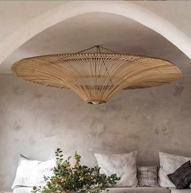 Светильник DZN-8528 РОТАНГ ` D1000/H400/1/Е27/20W RATTAN WABI-SABI