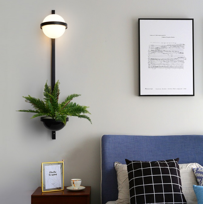 Светильник DZN-8532 ЧЕРНЫЙ ` D260/H1140/1/LED/15W FLORIST