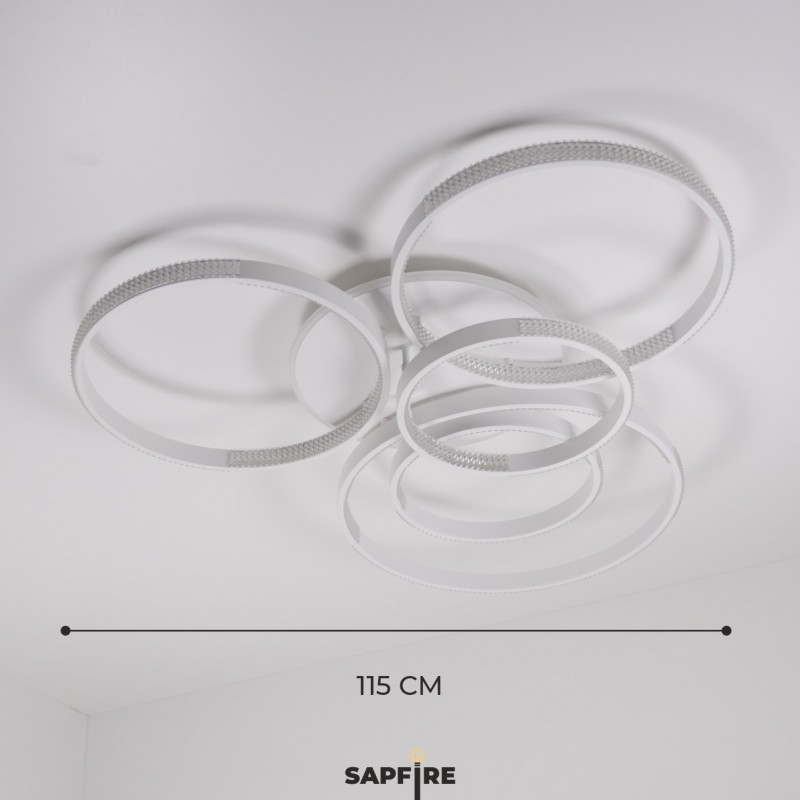 Светильник (2202-500-5WH) SPF-5392 БЕЛЫЙ ` D1150*950/H150/5/LED/2*136W 3 режима без ПДУ TERRA 24-12