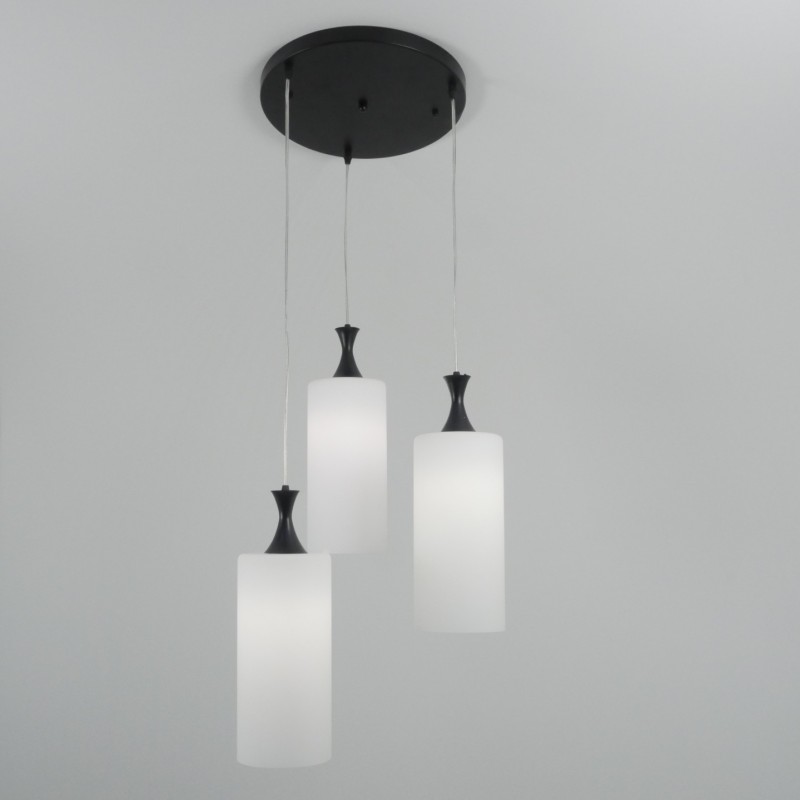 Светильник подвесной SPFD-8606 BLACK/ЧЕРНЫЙ ` D350/H1000/3/Е27/30W плафон 140*300мм TROY