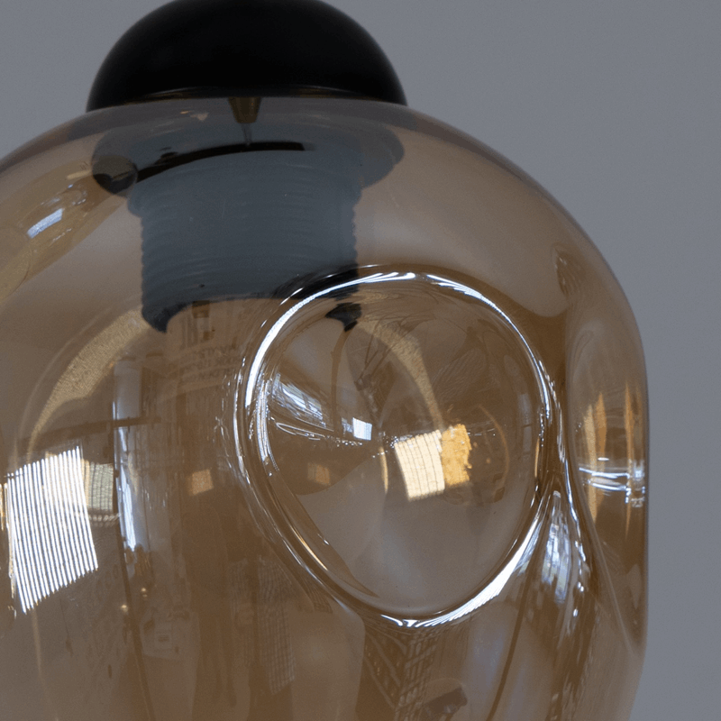 Светильник подвесной SAPFIR SPFD-8620 ЧЕРНЫЙ/BLACK ` D500*50/H1000/3/Е27/30W без ламп Cognac