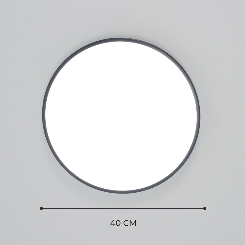 Люстра 8040 30W*2 металл круг черный D400