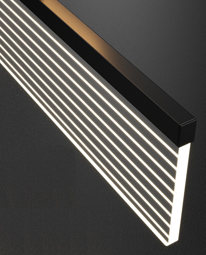 Светильник подвесной SAPFIR (2362-1200-BK) SPF-8638 ЧЕРНЫЙ ` D1200*80/H1200/5/LED/.W ZEBRA 23-10