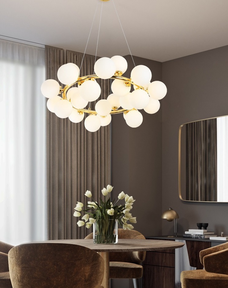 Светильник ElegantLight DZN-5446 ЗОЛОТО ` D690/H1200/25/G9/75W 24-07